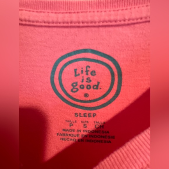 SOMA & LIFE IS GOOD 2 Pc PJ Set - Pink Hot Chocolate Shirt & SOMA Paisley Pants - Picture 4 of 16